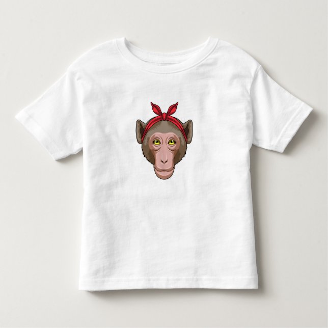 Monkey with Bandanna Toddler T-Shirt (Front)
