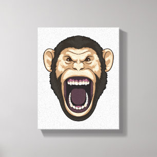 Monkey with black Hairs Canvas Print