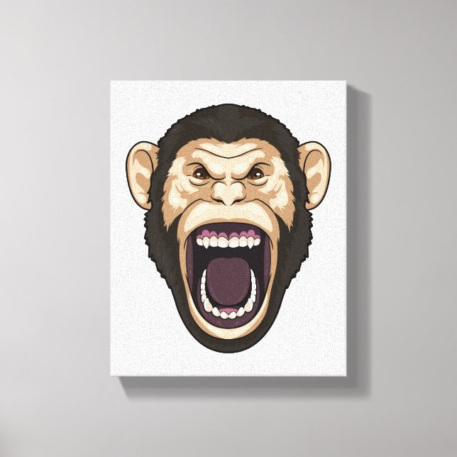 Monkey with black Hairs Canvas Print (Front)