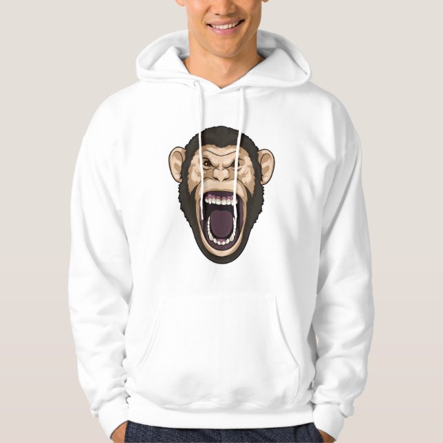 Monkey with black Hairs Hoodie (Front)