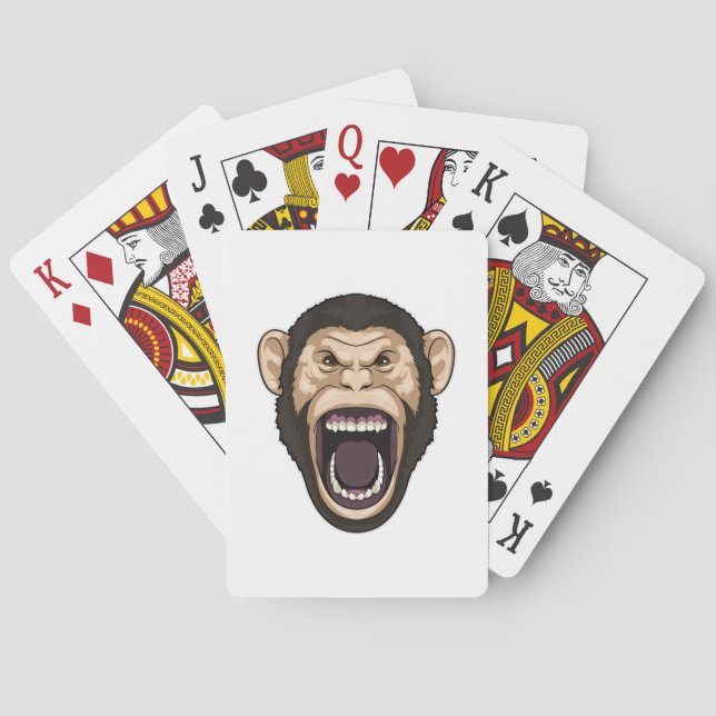 Monkey with black Hairs Playing Cards (Back)