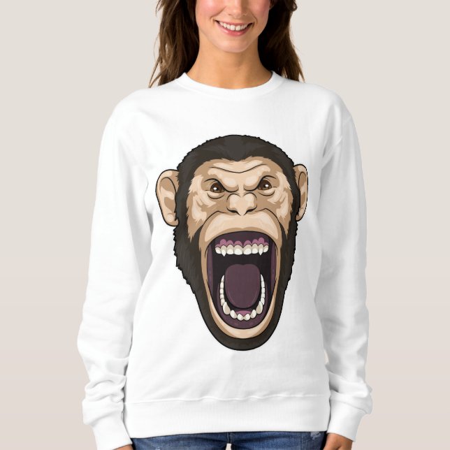 Monkey with black Hairs Sweatshirt (Front)