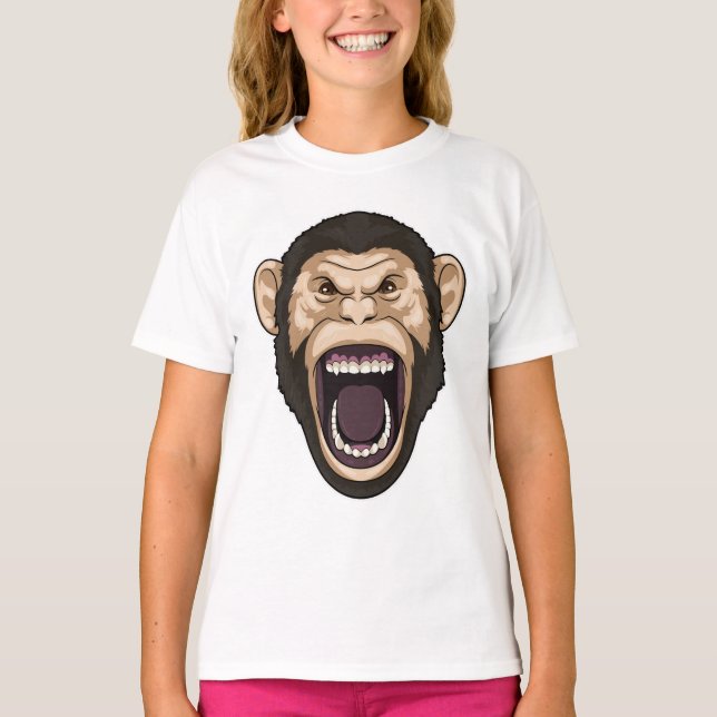 Monkey with black Hairs T-Shirt (Front)