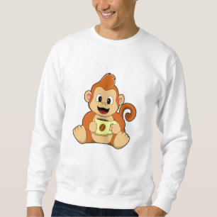 Monkey with Cup of Coffee Sweatshirt