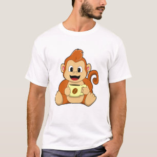 Monkey with Cup of Coffee T-Shirt