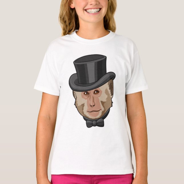 Monkey with Cylinder T-Shirt (Front)
