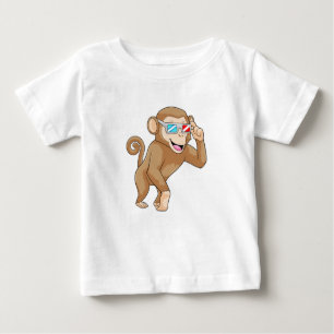 Monkey with Glasses Baby T-Shirt