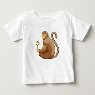 Monkey with Lollipop Baby T-Shirt