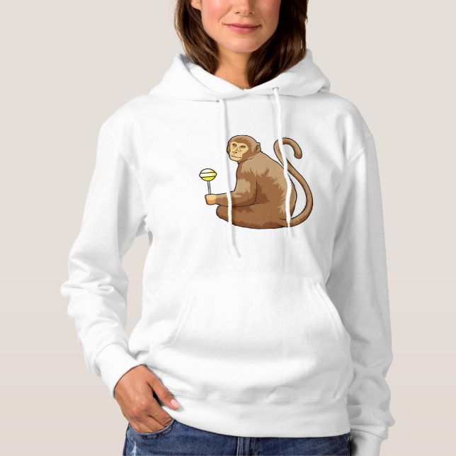 Monkey with Lollipop Hoodie (Front)