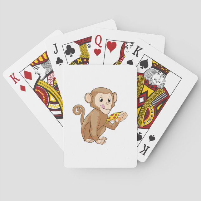 Monkey with Piece of Pizza Playing Cards (Back)