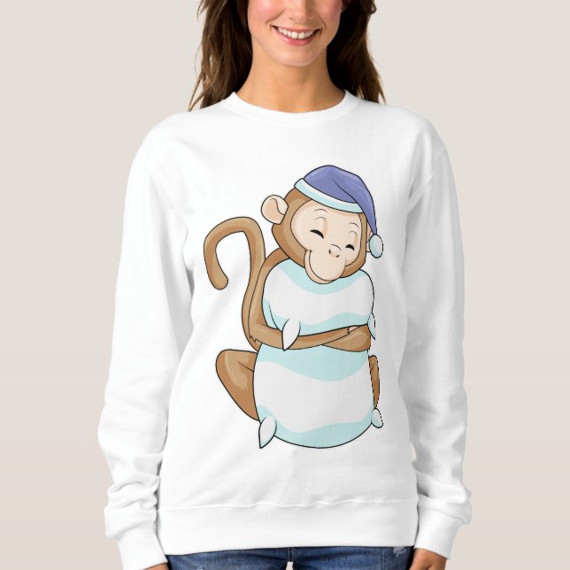 Monkey with Pillow & Sleepyhead Sweatshirt (Front)