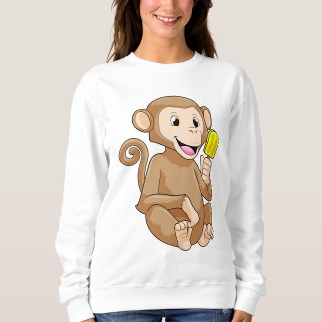 Monkey with Popsicle Sweatshirt (Front)