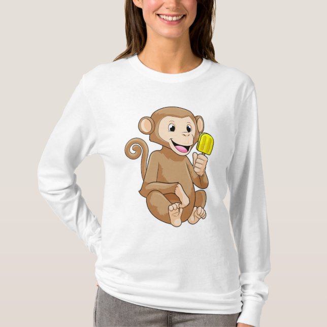 Monkey with Popsicle T-Shirt (Front)