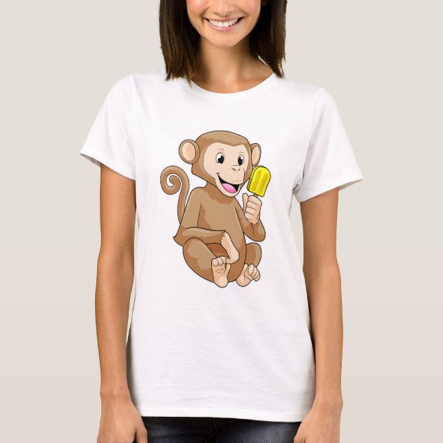 Monkey with Popsicle T-Shirt (Front)