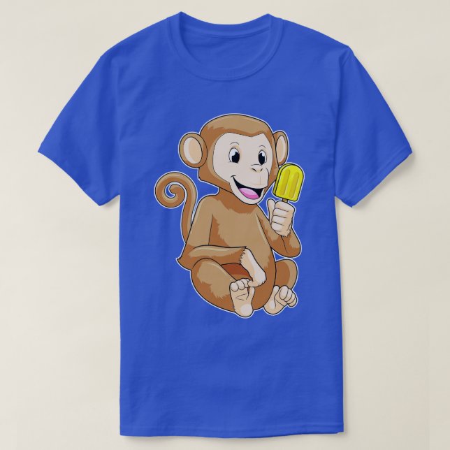 Monkey with Popsicle T-Shirt (Design Front)