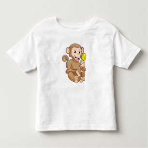 Monkey with Popsicle Toddler T-Shirt
