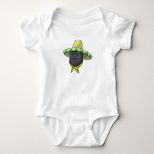 Monkey with Straw hat Baby Bodysuit