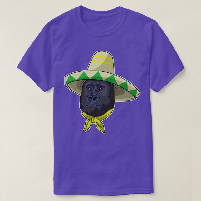 Monkey with Straw hat T-Shirt (Design Front)