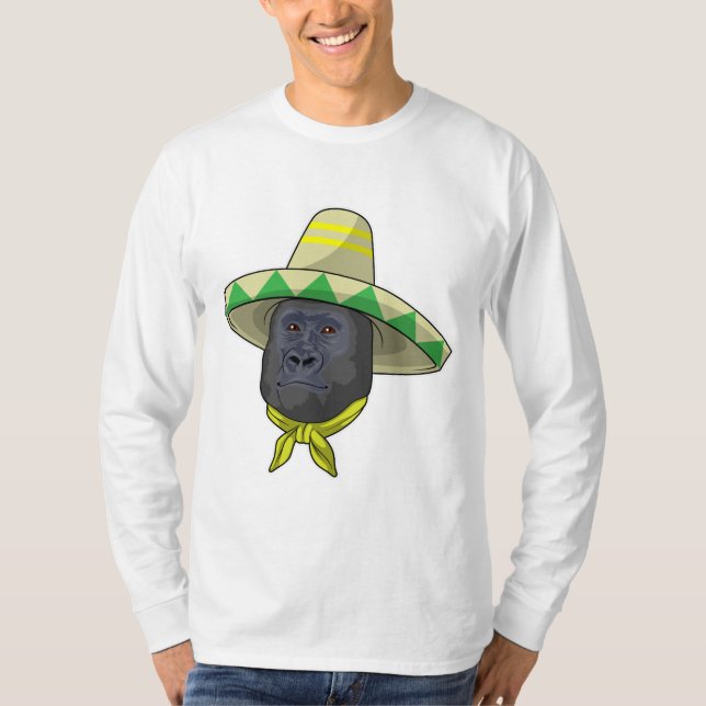 Monkey with Straw hat T-Shirt (Front)