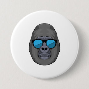 Monkey with Sunglasses 7.5 Cm Round Badge