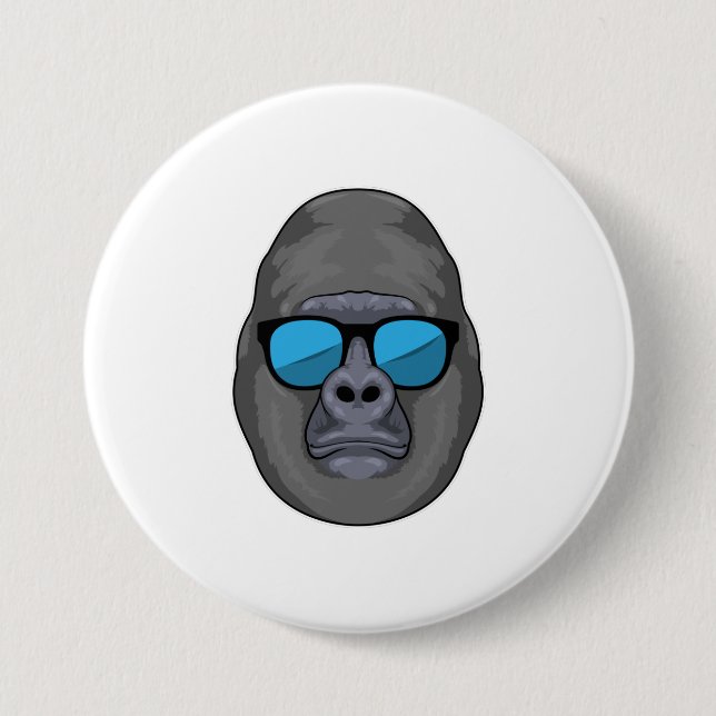 Monkey with Sunglasses 7.5 Cm Round Badge (Front)