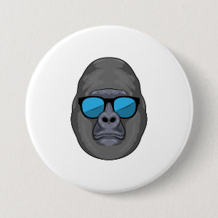 Monkey with Sunglasses 7.5 Cm Round Badge