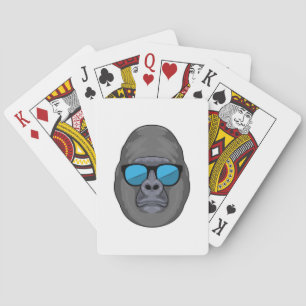 Monkey with Sunglasses Playing Cards