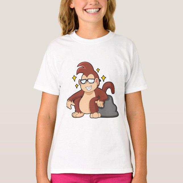 Monkey with Sunglasses T-Shirt (Front)