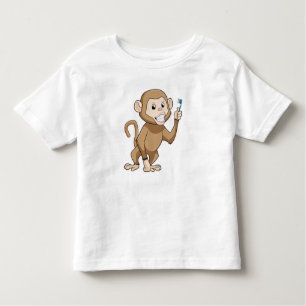 Monkey with Toothbrush Toddler T-Shirt
