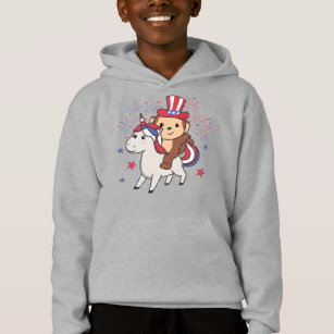 Monkey With Unicorn For Fourth Of July Fireworks H