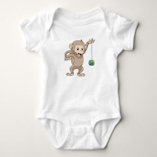 Monkey with Yo-yo Baby Bodysuit