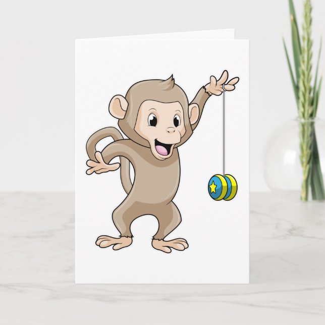 Monkey with Yo-yo Card (Front)