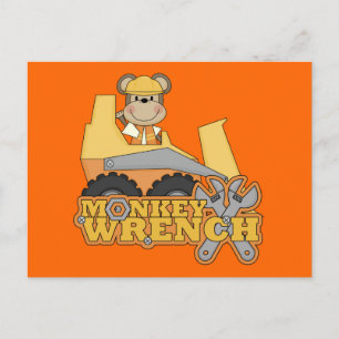 Monkey Wrench Bulldozer T-shirts and Gifts Postcard