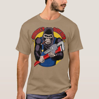 Monkey Wrench Mechanic Grease Monkey Car Repair Te T-Shirt