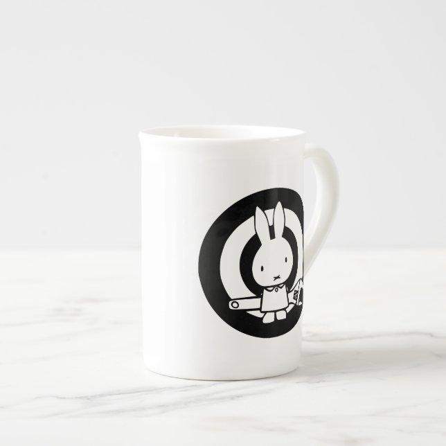 Monkey Wrench Rabbit Bone China Mug (Front Right)
