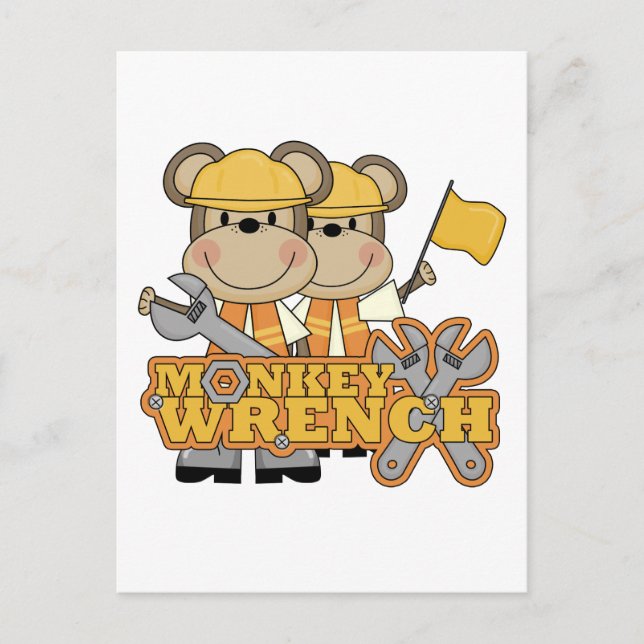 Monkey Wrench T-shirts and Gifts Postcard (Front)