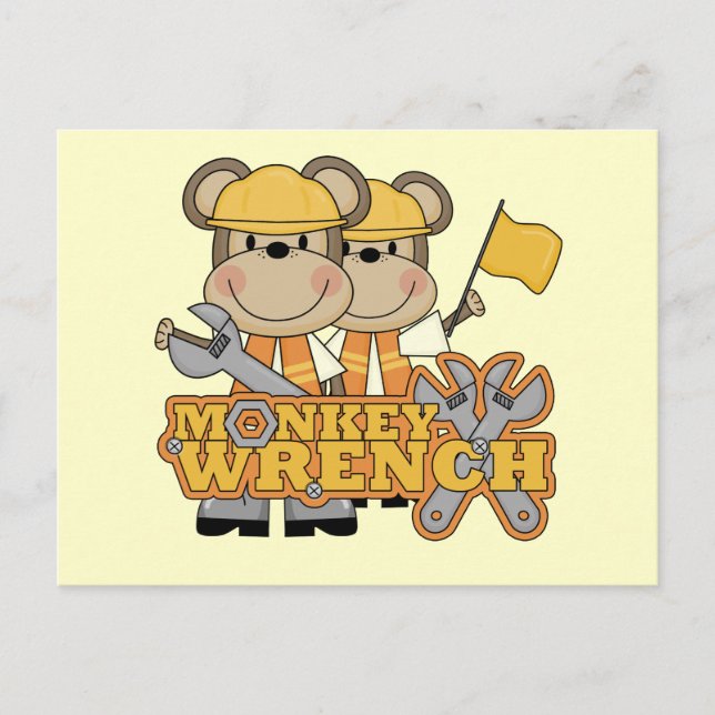 Monkey Wrench T-shirts and Gifts Postcard (Front)