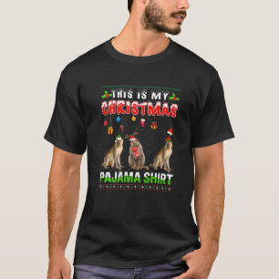 Monkey Xmas Animals Squad This Is My Christmas Paj T-Shirt