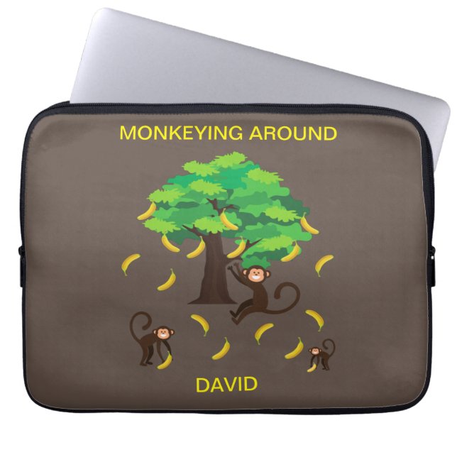 "Monkeying Around"     Laptop Sleeve (Front)