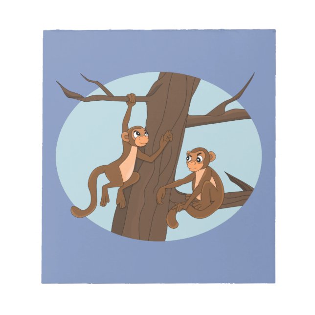 Monkeys climbing the tree notepad (Front)