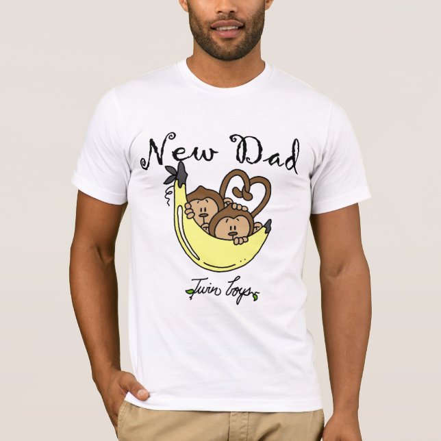 Monkeys Dad of Twin Boys Tshirts and Gifts (Front)
