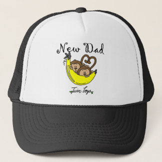 Monkeys Dad of Twin Boys Tshirts and Gifts Trucker Hat
