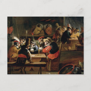 Monkeys in a Tavern, detail of the card game
