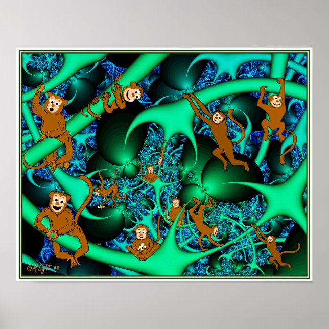 Monkeys in my Fractal Poster (Front)