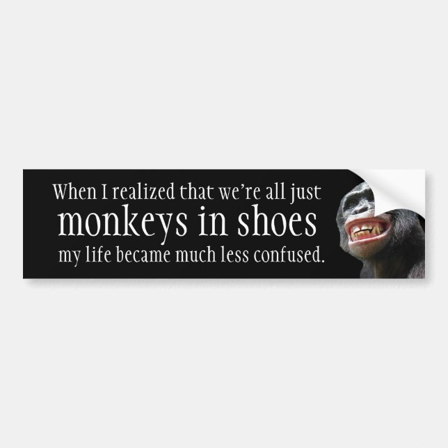 Monkeys In Shoes Bumper Sticker (Front)