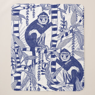 Monkeys in the Jungle Sherpa Blanket