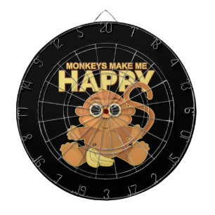 Monkeys Make Me Happy Dartboard
