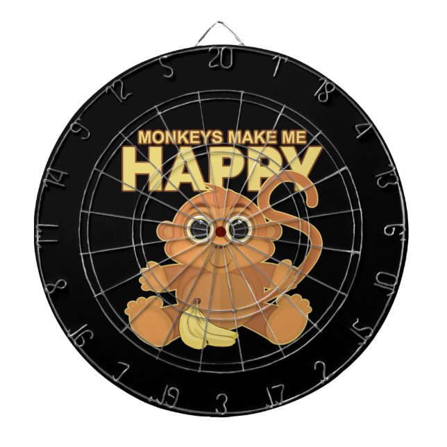 Monkeys Make Me Happy Dartboard (Front)