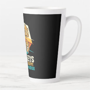 Monkeys Make Me Happy Latte Mug