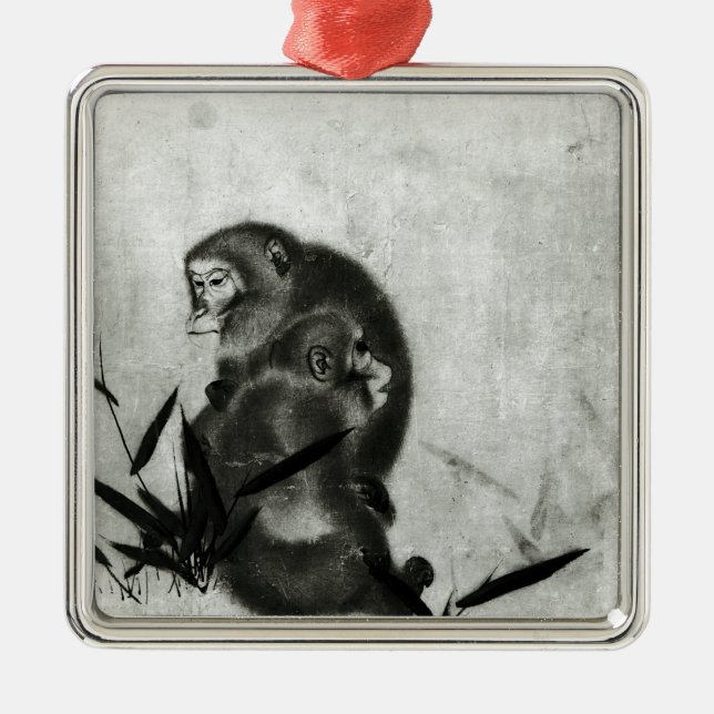 Monkeys Metal Tree Decoration (Front)